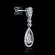 1.32ct Diamond 18k White Gold Dangle Earrings