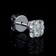 .77ct Diamond 18k White Gold Cluster Earrings
