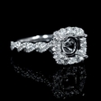 .57ct Diamond 18k White Gold Halo Engagement Ring Setting