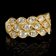 1.33ct Diamond Antique Style 18k Yellow Gold Ring