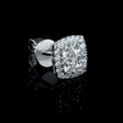 1.44ct Diamond 18k White Gold Cluster Earrings
