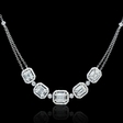 3.95ct Diamond 18k White Gold Necklace