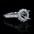 .92ct Diamond 18k White Gold Halo Engagement Ring Setting