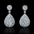 3.00ct Diamond 18k White Gold Dangle Earrings