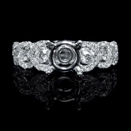 .73ct Diamond 18k White Gold Engagement Ring Setting