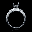 .72ct Diamond Antique Style 18k White Gold Engagement Ring Setting