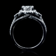 .89ct Diamond 18k White Gold Halo Ring