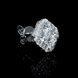 1.19ct Diamond 18k White Gold Cluster Earrings