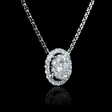.59ct Diamond 18k White Gold Pendant Necklace