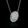 .69ct Diamond 14k White Gold Pendant Necklace