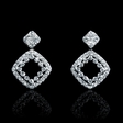 .67ct Diamond 18k White Gold Dangle Earrings
