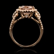 .50ct Diamond Morganite 18k Rose Gold Ring