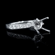 .48ct Diamond Antique Style 18k White Gold Engagement Ring Setting