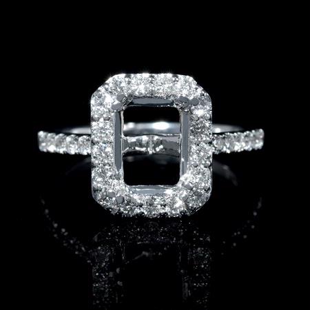 .64ct Diamond 18k White Gold Engagement Ring Setting