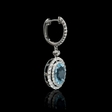 .70ct Diamond Aquamarine 18k White Gold Dangle Earrings