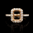 .61ct Diamond 18k Rose Gold Engagement Ring Setting