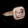 1.07ct Diamond Morganite 18k Rose Gold Ring