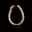2.97ct Diamond 18k Rose Gold Hoop Earrings