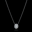 .91ct Diamond 18k White Gold Pendant Necklace