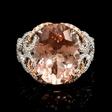 .67ct Diamond Morganite 18k Two Tone Gold Ring