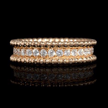Diamond 18k Rose Gold Eternity Style Wedding Band Ring