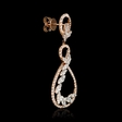 2.43ct Diamond 18k Rose Gold Dangle Earrings
