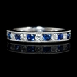 .40ct Diamond and Blue Sapphire 18k White Gold Ring