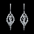 3.12ct Diamond 18k White Gold Dangle Earrings