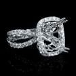 1.08ct Diamond 18k White Gold Halo Engagement Ring Setting