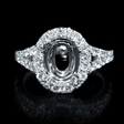 .95ct Diamond 18k White Gold Halo Engagement Ring Setting