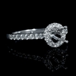 .35ct Diamond 18k White Gold Halo Engagement Ring Setting
