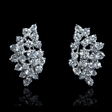 2.71ct Diamond 18k White Gold Cluster Earrings