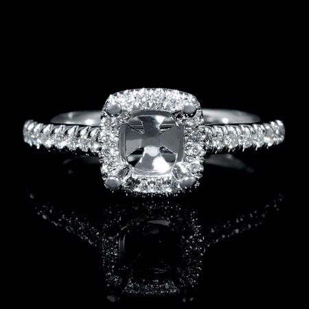 .26ct Diamond 18k White Gold Halo Engagement Ring Setting