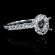 .59ct Diamond 18k White Gold Halo Engagement Ring Setting