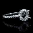 .39ct Diamond 18k White Gold Halo Engagement Ring Setting
