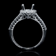 .39ct Diamond 18k White Gold Halo Engagement Ring Setting