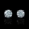 2.01ct Diamond 14k White Gold Stud Earrings