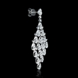 4.34ct Diamond 18k White Gold Dangle Earrings