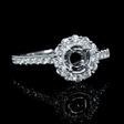 .47ct Diamond 18k White Gold Halo Engagement Ring Setting