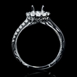 .47ct Diamond 18k White Gold Halo Engagement Ring Setting