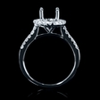.43ct Diamond 18k White Gold Halo Engagement Ring Setting