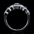 .51ct Diamond and Blue Oval Sapphire 18k White Gold Ring