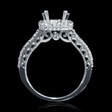 .92ct Diamond 18k White Gold Halo Engagement Ring Setting