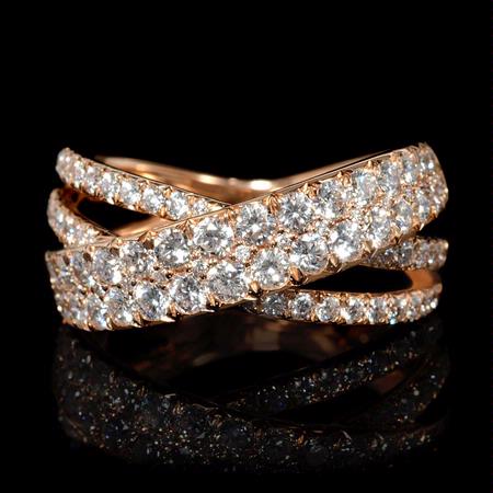 1.42ct Diamond 18k Rose Gold Ring