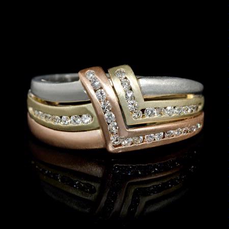 .38ct Diamond 18k White and Rose Gold Ring