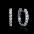 .85ct Diamond 18k White Gold Hoop Earrings