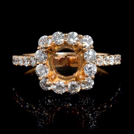.96ct Diamond 18k Rose Gold Engagement Ring Setting