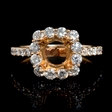 .96ct Diamond 18k Rose Gold Engagement Ring Setting