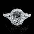 .77ct Diamond 18k White Gold Halo Engagement Ring Setting