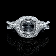 .62ct Diamond 18k White Gold Halo Engagement Ring Setting